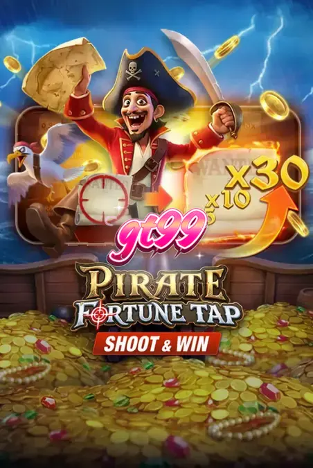 Pirate Fortune Tap গেমের ইন্টারফেস এবং জলদস্যু থিমযুক্ত গ্রাফিক্স